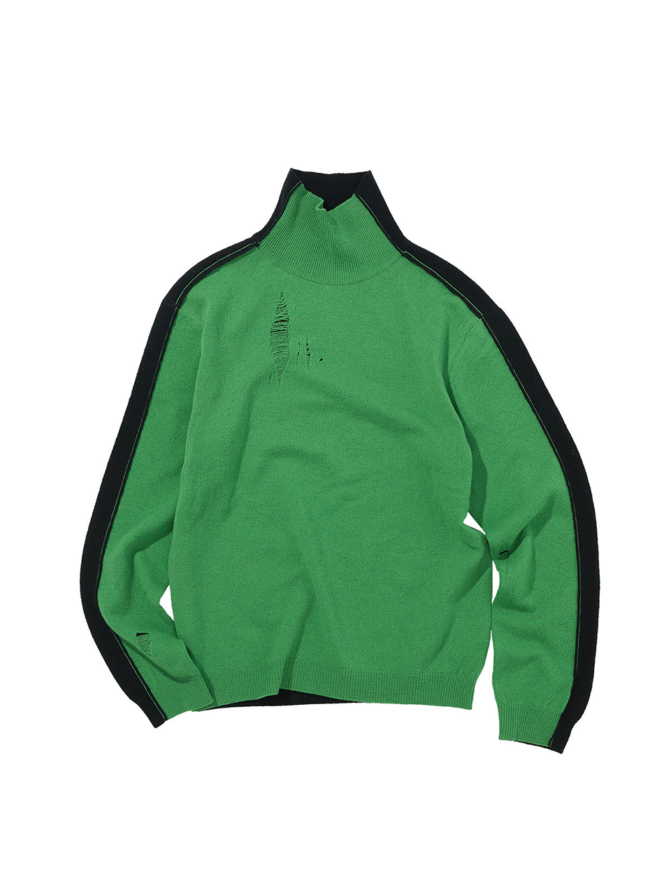 Andersson Bell - Contrast Turtleneck Sweater (Green Black)